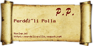Perdéli Polla névjegykártya